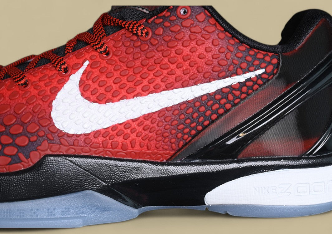 Nike Zoom Kobe "Challenge Red White Black" Iconic Low-Top Basketball Shoe with Bold Contrast
