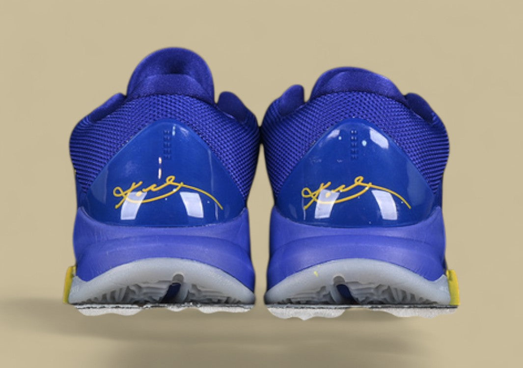 Nike Zoom Kobe "Concord Midwest Gold" Bold Graphic Low-Top Basketball Shoe with Vibrant Blue and Yellow Accents