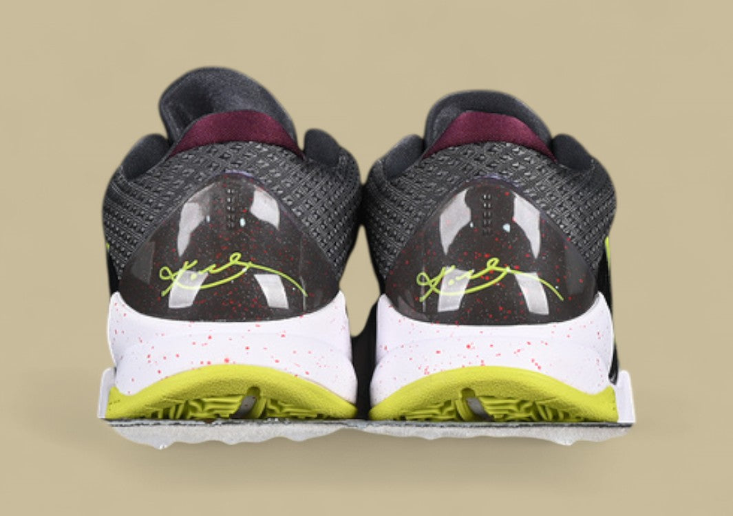 Nike Zoom Kobe "Purple Cyber White Black" Dynamic Low-Top Basketball Sneaker with Vibrant Neon Accents