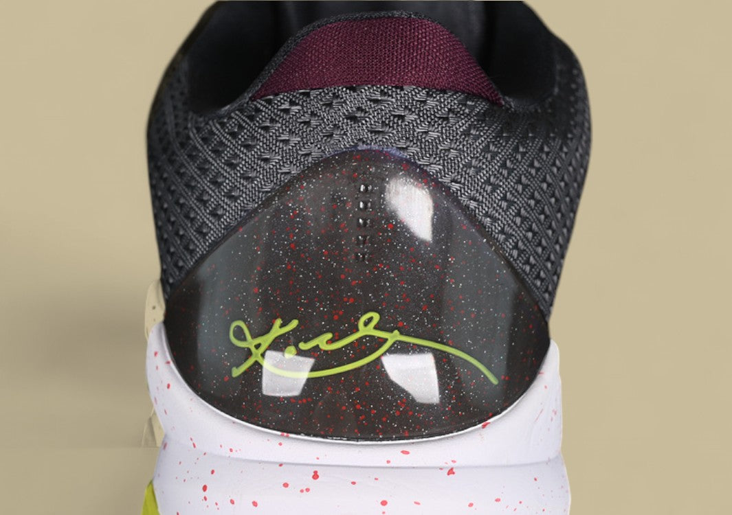 Nike Zoom Kobe "Purple Cyber White Black" Dynamic Low-Top Basketball Sneaker with Vibrant Neon Accents