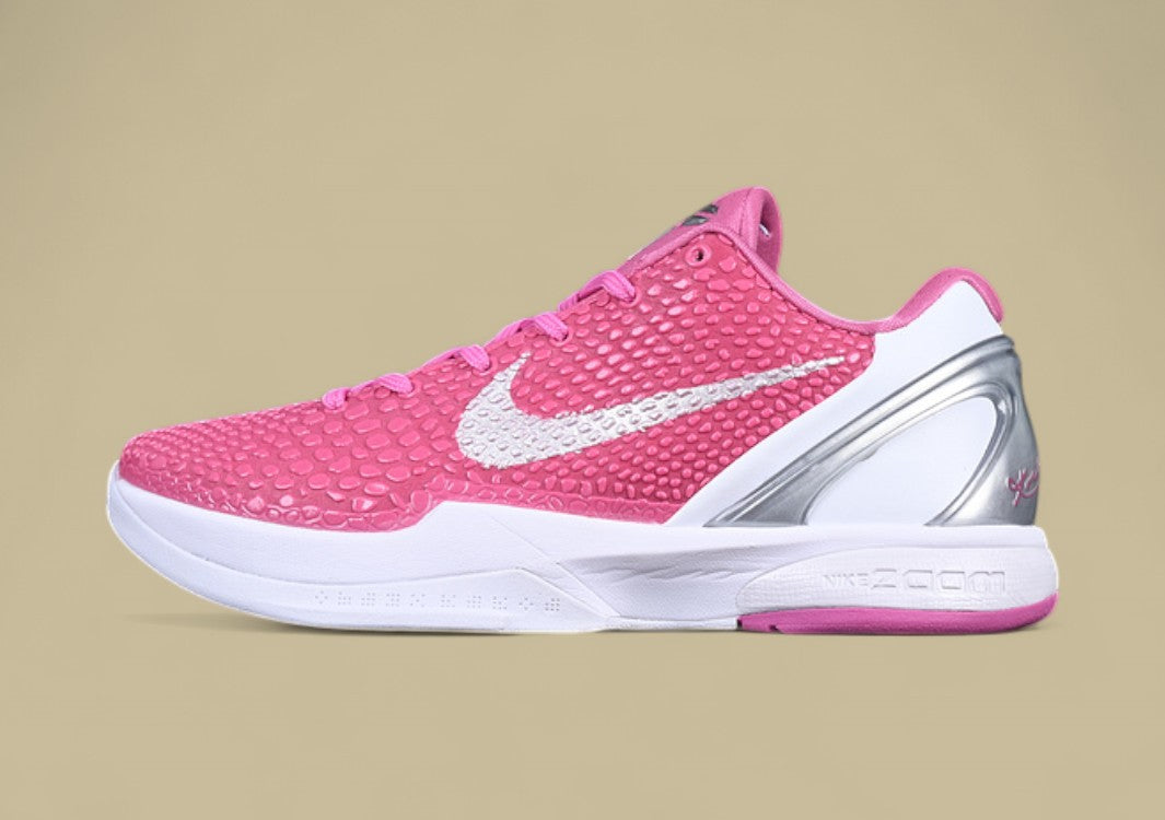 Nike Zoom Kobe "Think Pink" Pink White with Metallic Silver Heel Accent