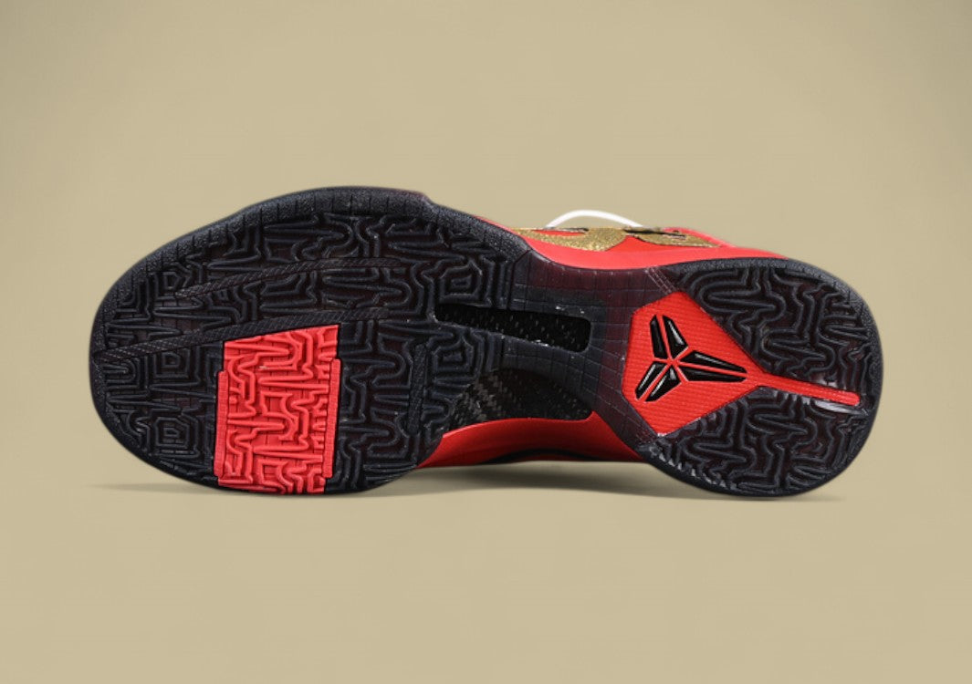 Nike Zoom Kobe "University Red" Black & Gold Details on Red Performance Shoe