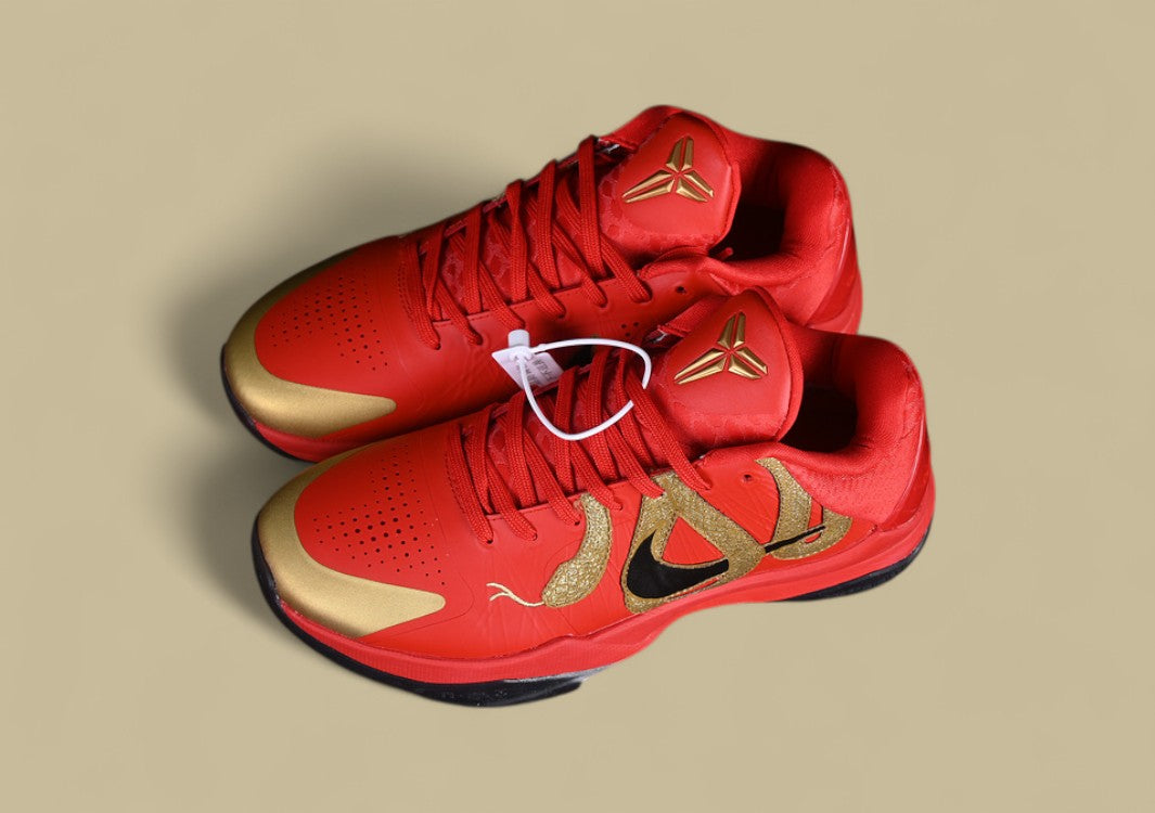 Nike Zoom Kobe "University Red" Black & Gold Details on Red Performance Shoe