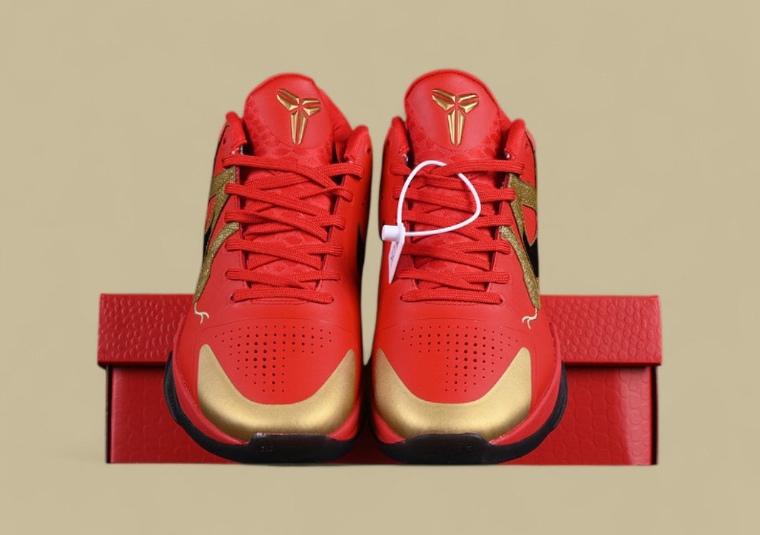 Nike Zoom Kobe "University Red" Black & Gold Details on Red Performance Shoe