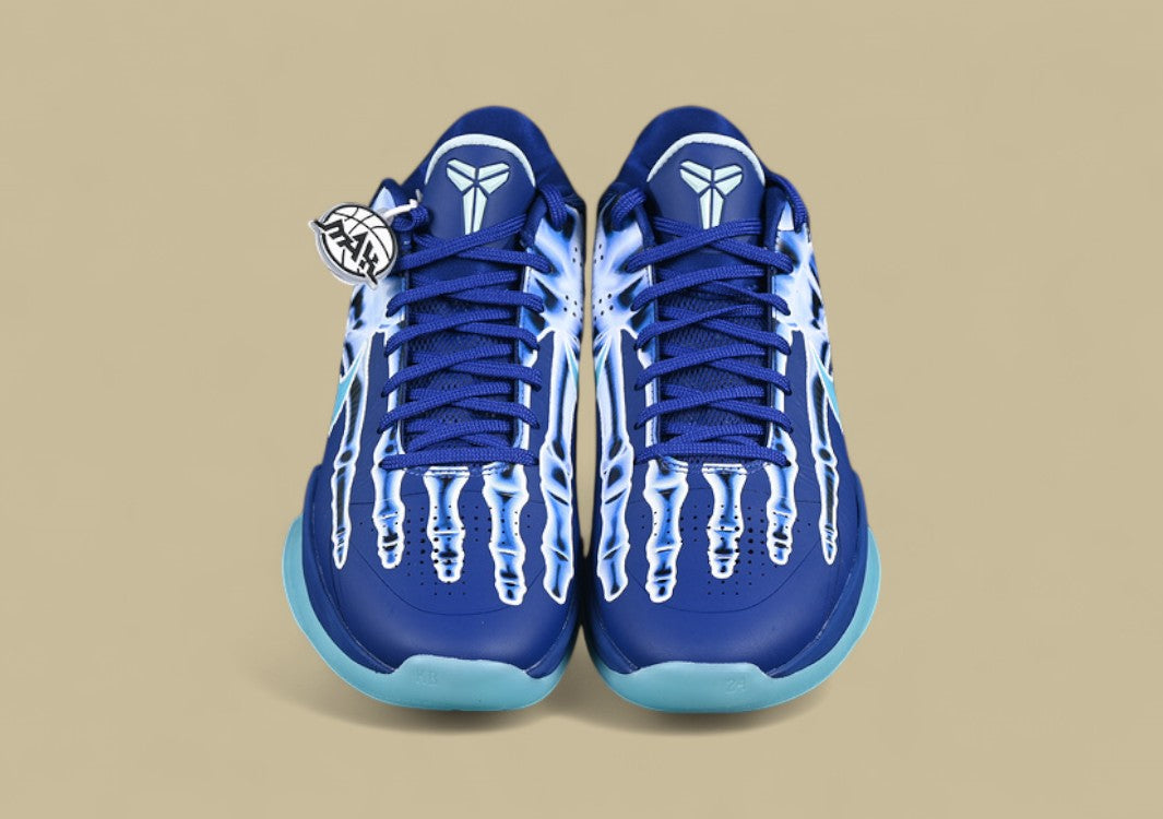 Nike Zoom Kobe “X-Ray” Deep Royal Blue Baltic Blue Glacier Blue Bold Anatomical-Themed Low-Top Basketball Shoe