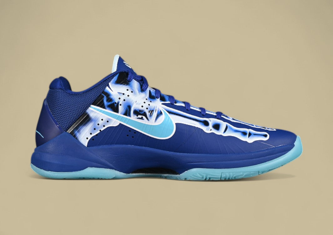 Nike Zoom Kobe “X-Ray” Deep Royal Blue Baltic Blue Glacier Blue Bold Anatomical-Themed Low-Top Basketball Shoe