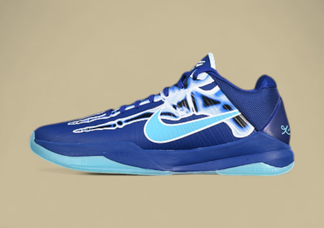 Nike Zoom Kobe “X-Ray” Deep Royal Blue Baltic Blue Glacier Blue Bold Anatomical-Themed Low-Top Basketball Shoe