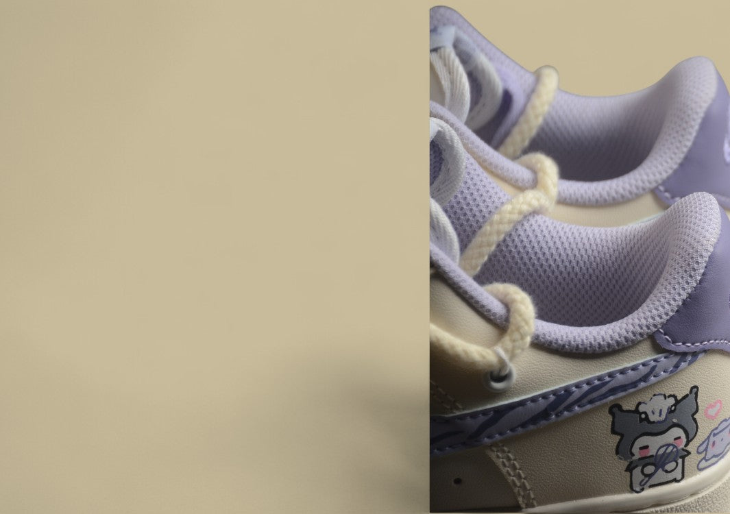 Nk Air Force 1 Low "Kuromi" Low-top Casual Sports Lace-up Casual Sneakers
