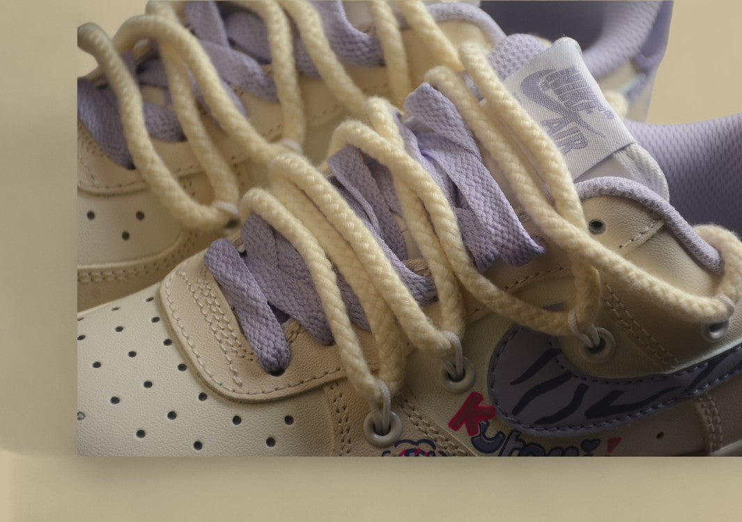 Nk Air Force 1 Low "Kuromi" Low-top Casual Sports Lace-up Casual Sneakers