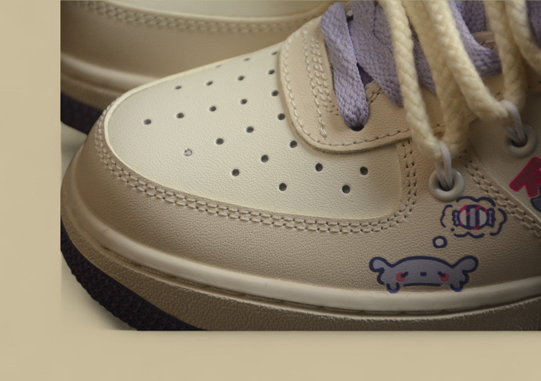 Nk Air Force 1 Low "Kuromi" Low-top Casual Sports Lace-up Casual Sneakers