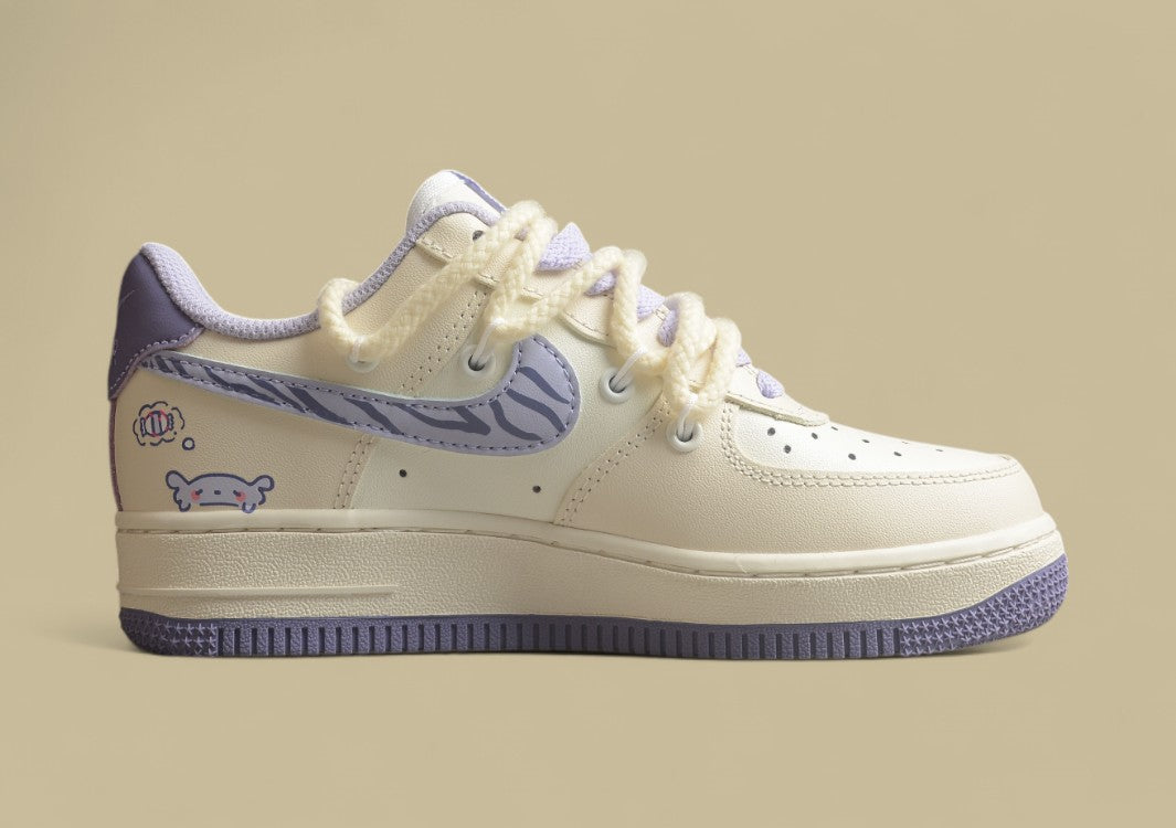 Nk Air Force 1 Low "Kuromi" Low-top Casual Sports Lace-up Casual Sneakers