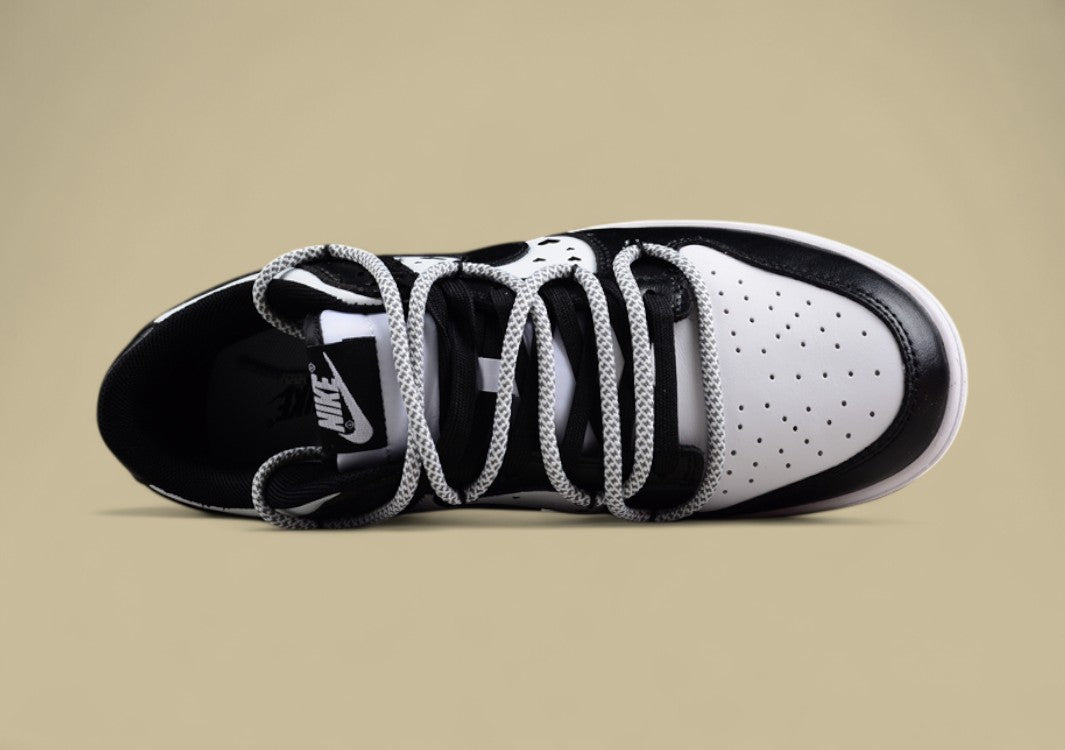 Nk Dunk Low Black and White Panda Valentine's Day Custom Deconstructed Lace-up Casual Sneakers