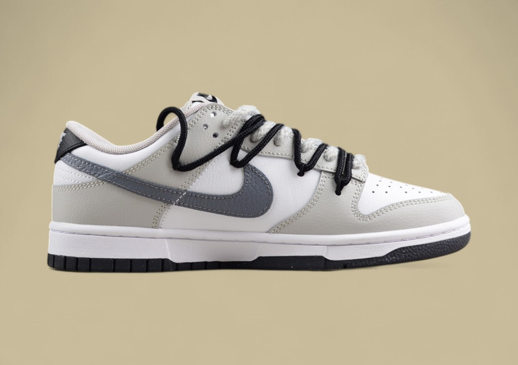 Nk Dunk Low Brush Graffiti Black and White Gray Cross Sb Strap Low-top Casual Sneakers