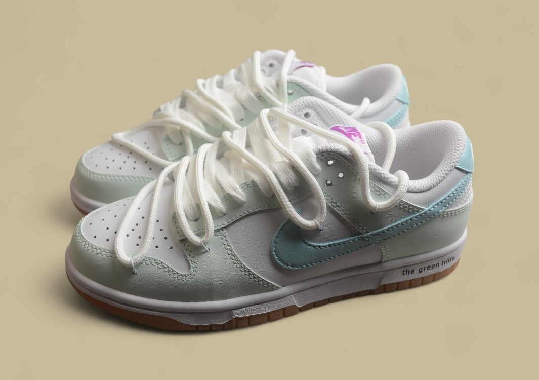 Nk Dunk Low Bubble Sea Salt Fresh White Blue Simple SB Low Top Casual Shoes