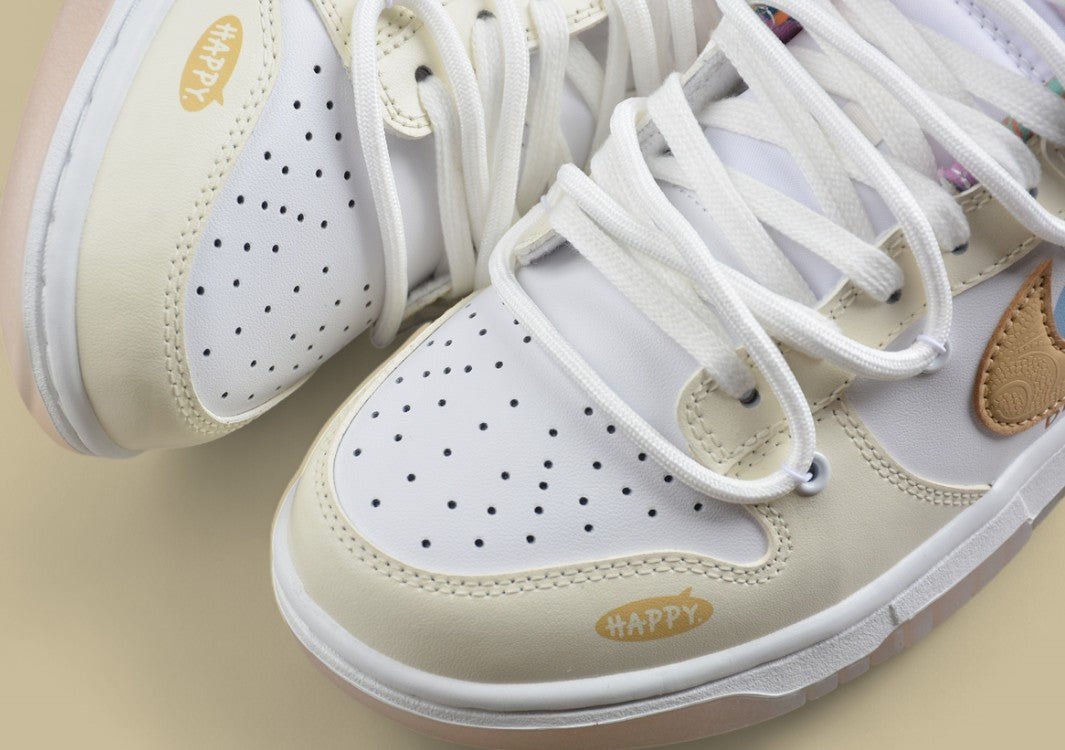 Nk Dunk Low Cake Bear Jiuqi White Yellow Low-top Casual Shoes