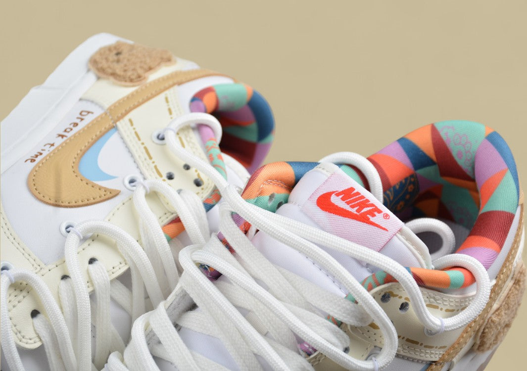 Nk Dunk Low Cake Bear Jiuqi White Yellow Low-top Casual Shoes