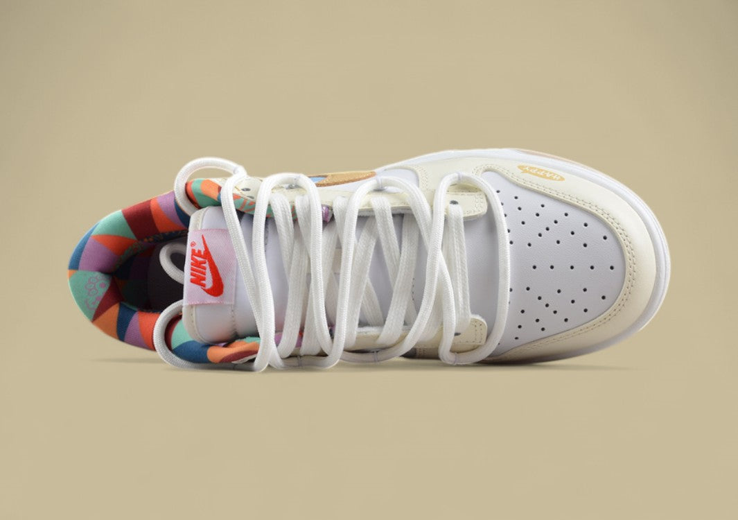 Nk Dunk Low Cake Bear Jiuqi White Yellow Low-top Casual Shoes