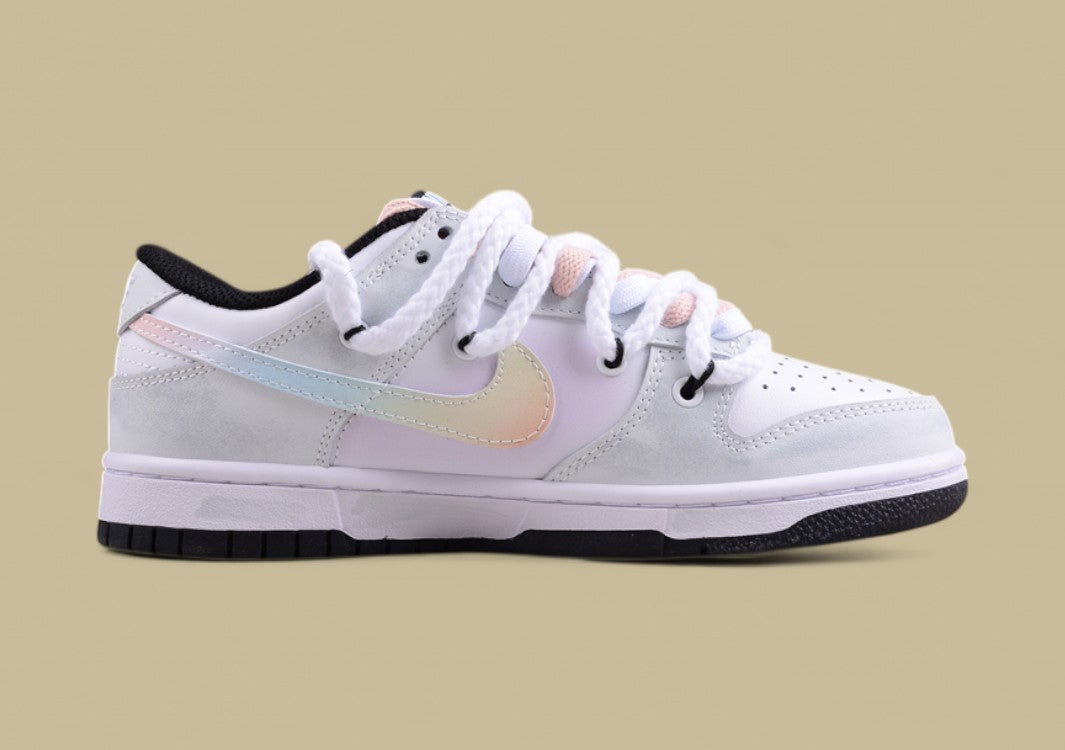 Nk Dunk Low Custom Da Vinci Star Li Flash Wing Simple Black and White Gray Sb Strap Low Top Casual Shoes