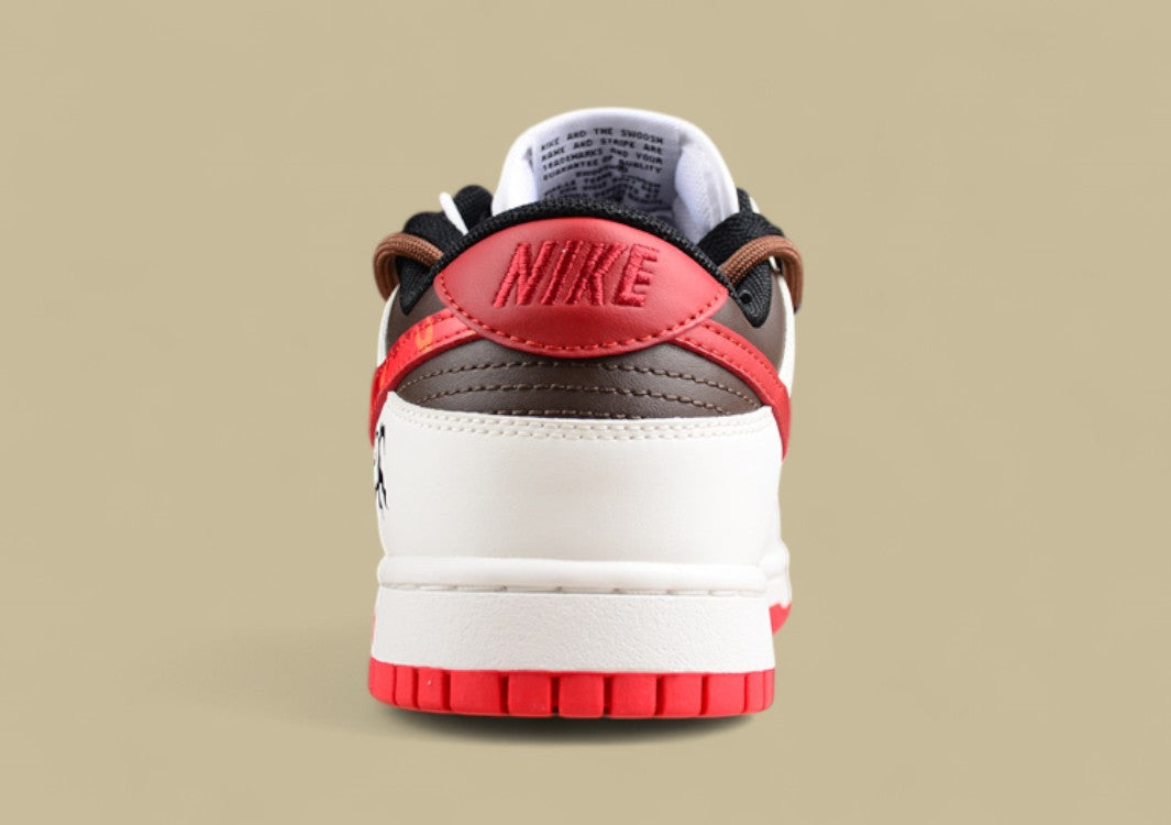 Nk Dunk Low Dragon Year Limited Chinese Style Flame Moire Red Brown SB Strap Low Top Casual Shoes