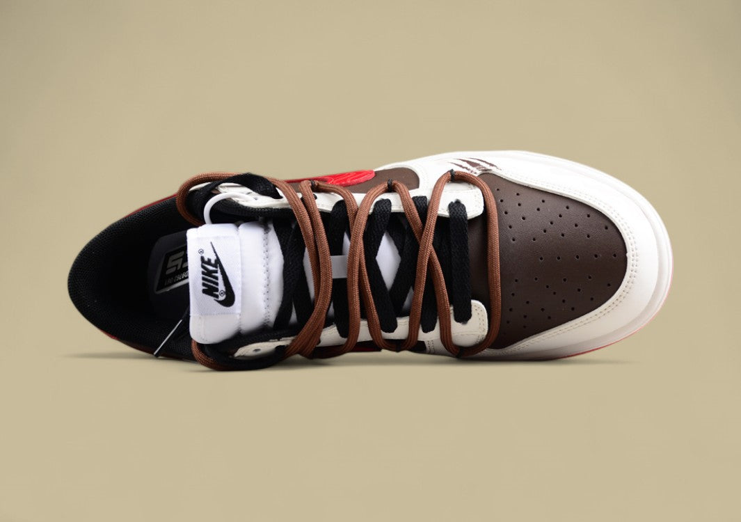 Nk Dunk Low Dragon Year Limited Chinese Style Flame Moire Red Brown SB Strap Low Top Casual Shoes