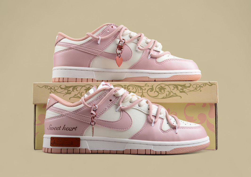 Nk Dunk Low ESS Custom Edition Rose Pink Retro Sweetheart Low Top Casual Shoes