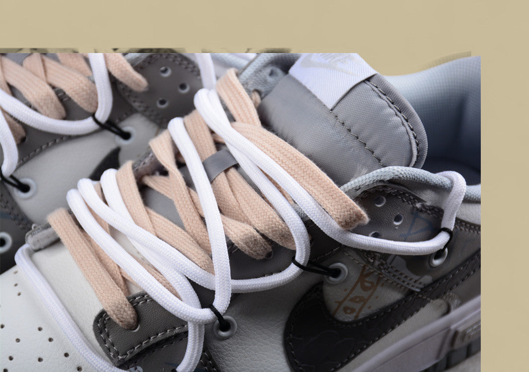 Nk Dunk Low ESS Customized Panda Prank Hip-Hop Theme Low-top Casual Shoes
