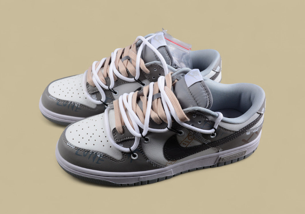 Nk Dunk Low ESS Customized Panda Prank Hip-Hop Theme Low-top Casual Shoes