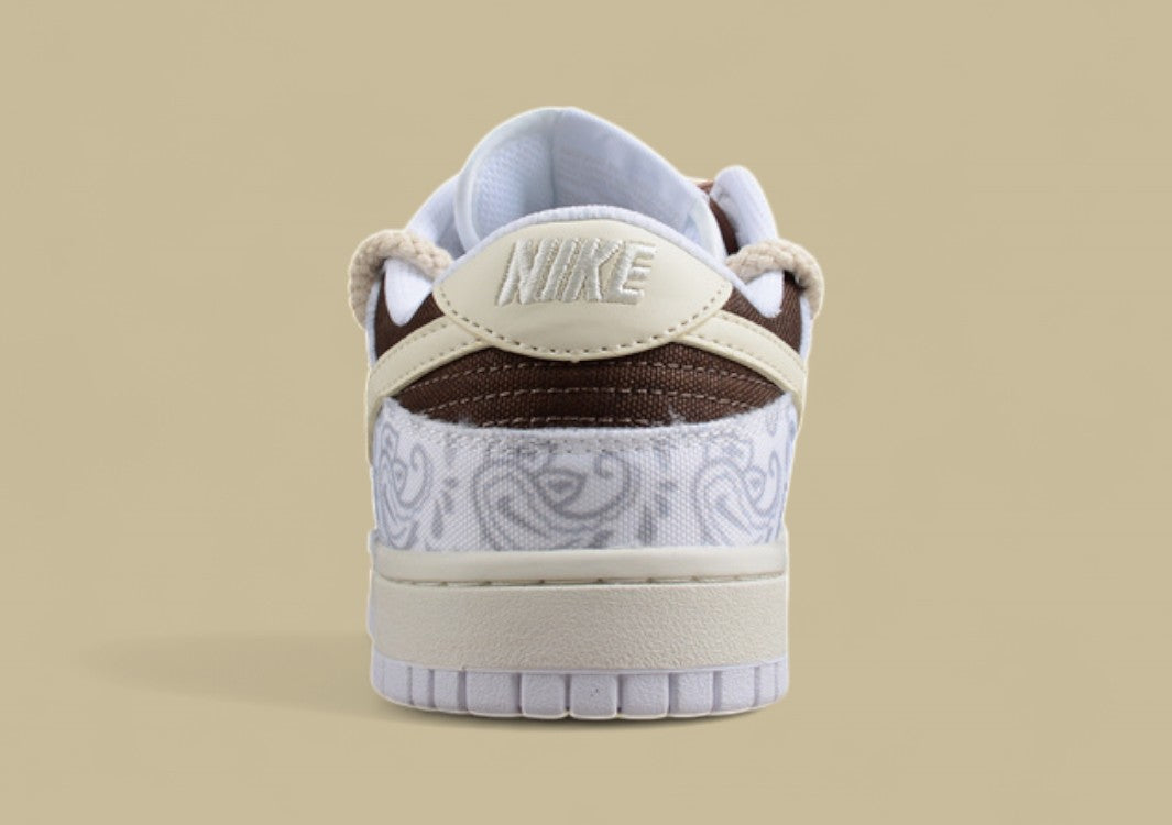 Nk Dunk Low Ess Reverse Cashew Flower Micro-industrial Custom Version Deconstruction Strap Casual Sneakers