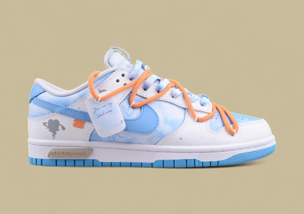 Nk Dunk Low FZBB Summer Qingyun North Carolina Blue Clear Sky Love Wax Envelope Lover Gift Box SB Strap Low Top Casual Shoe