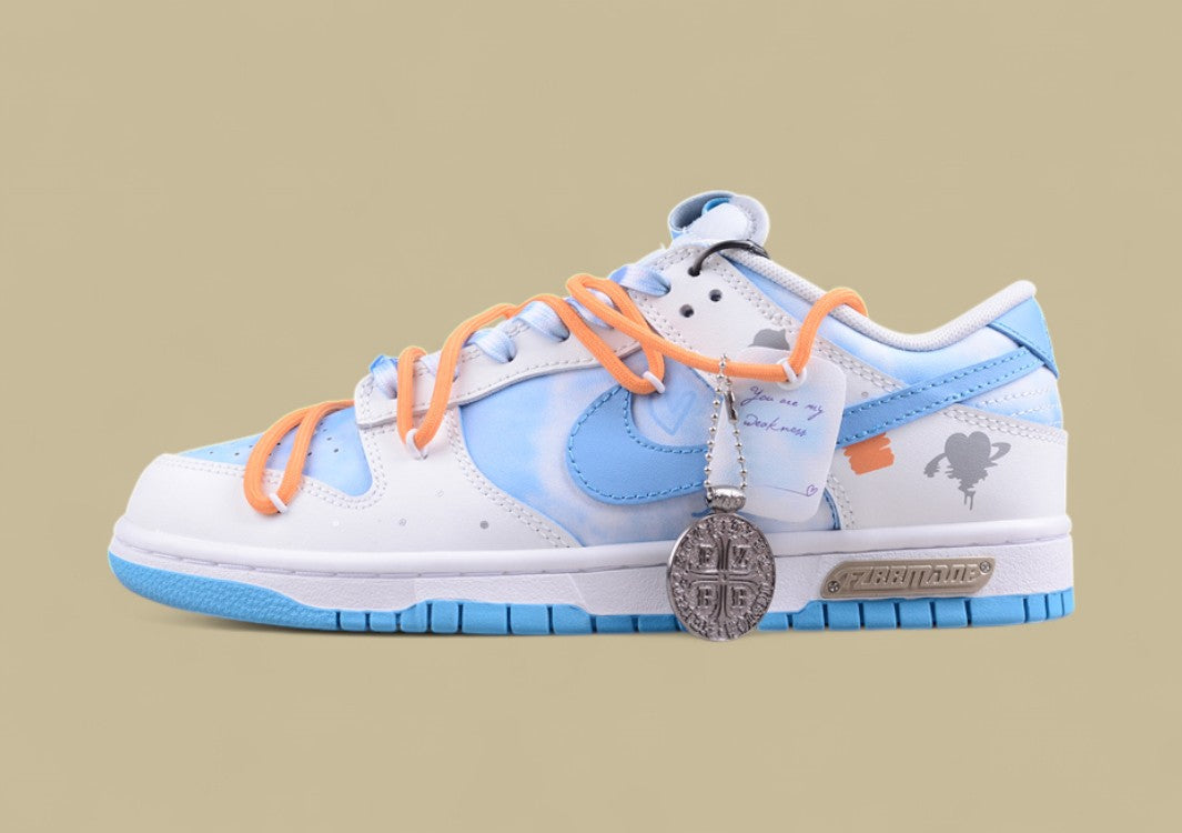 Nk Dunk Low FZBB Summer Qingyun North Carolina Blue Clear Sky Love Wax Envelope Lover Gift Box SB Strap Low Top Casual Shoe