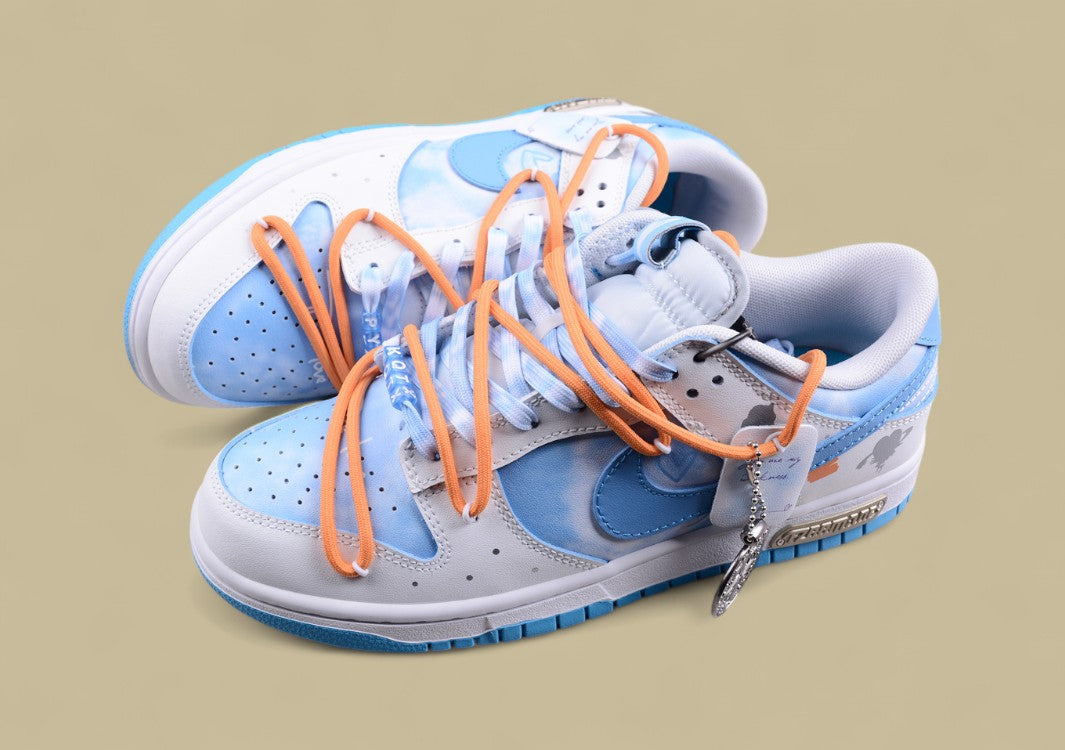 Nk Dunk Low FZBB Summer Qingyun North Carolina Blue Clear Sky Love Wax Envelope Lover Gift Box SB Strap Low Top Casual Shoe