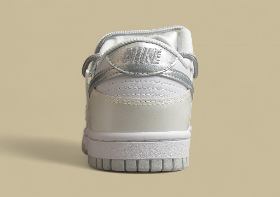Nk Dunk Low Fresh Silver Ballet Ribbon SB Strap Low Top Casual Shoes