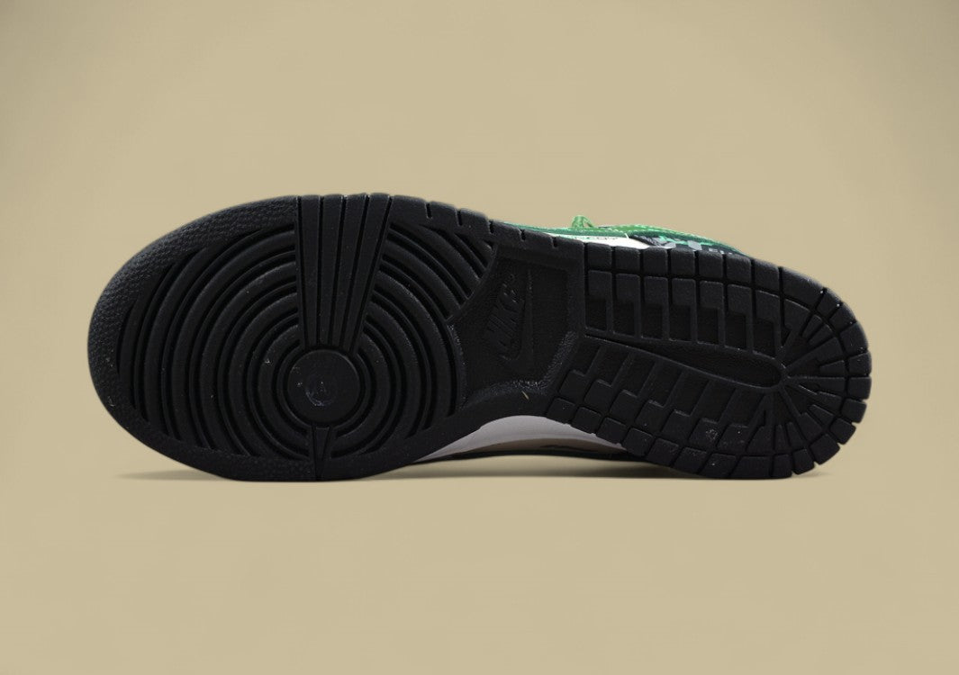 Nk Dunk Low Fzbb Functional Theme Mechanical Gray Rice Green Sb Strap Low-top Casual Sneakers