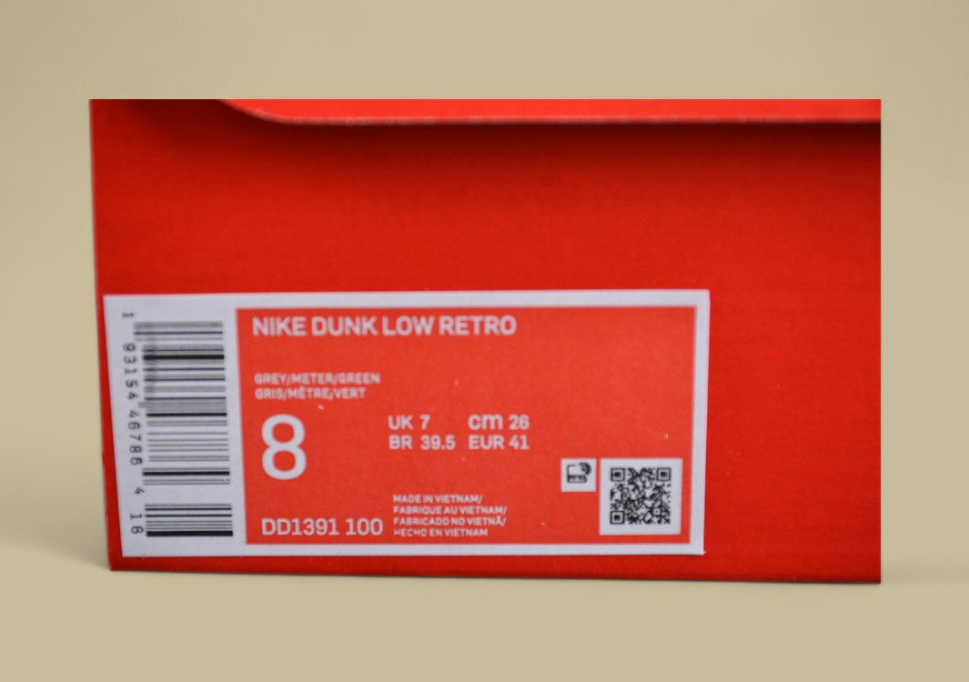 Nk Dunk Low Fzbb Functional Theme Mechanical Gray Rice Green Sb Strap Low-top Casual Sneakers