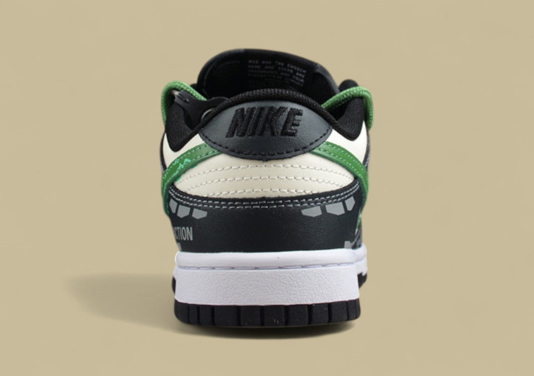 Nk Dunk Low Fzbb Functional Theme Mechanical Gray Rice Green Sb Strap Low-top Casual Sneakers