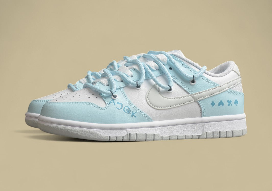 Nk Dunk Low Heart Poker Graffiti American North Carolina Blue SB Strap Low Top Casual Shoes