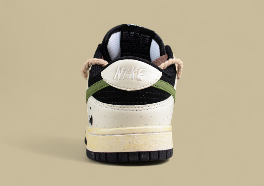 Nk Dunk Low Little Panda Chinese Style Deconstruction Hemp Rope SB Retro Old Low-top Casual Shoes