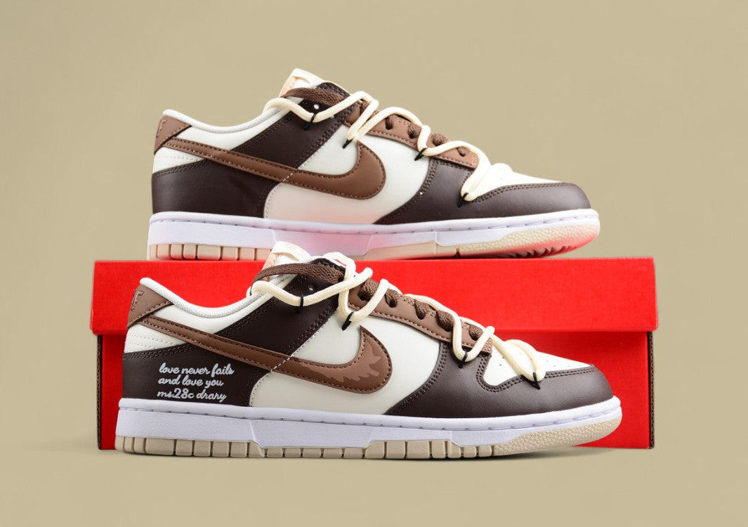 Nk Dunk Low Mocha Brown SB Lace-up Low-top Casual Shoes