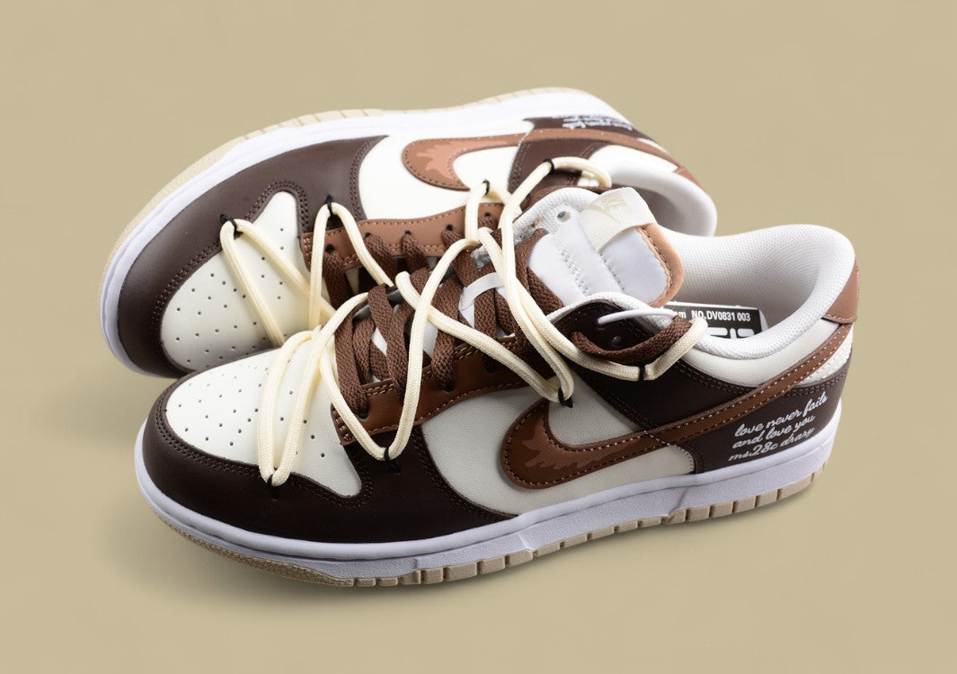 Nk Dunk Low Mocha Brown SB Lace-up Low-top Casual Shoes