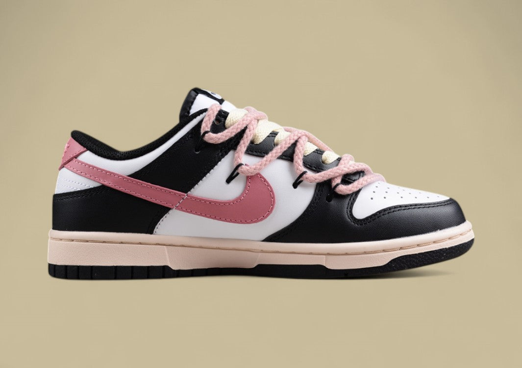 Nk Dunk Low "Multi-color Swoosh" Cloth Patch Rose Heart Sb Custom Hemp Rope Strap Low-top Casual Sneakers