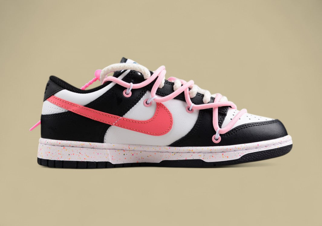 Nike Dunk Low "Vitality Multi Color" – Custom Pink Drip Triple Swoosh Deconstructed Shoe