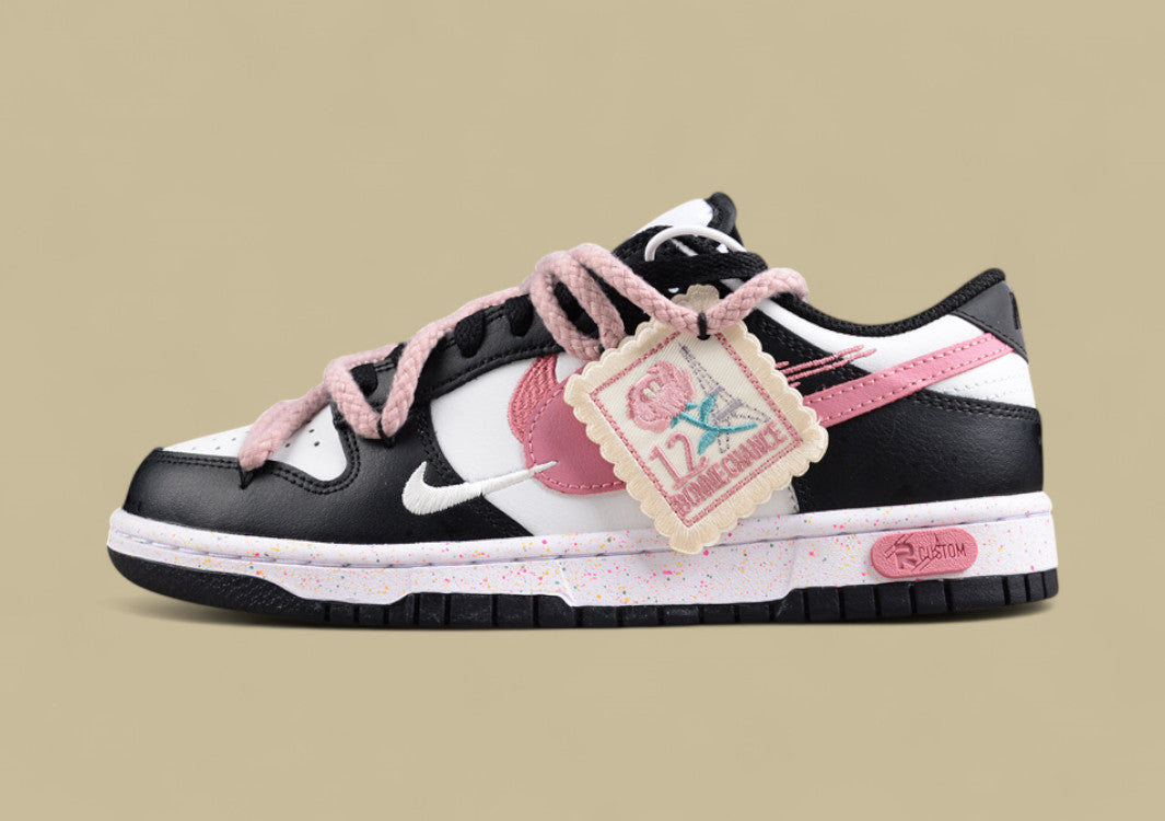 Nike Dunk Low "Multi Color Vitality" – Pink Tag Edition Triple Swoosh Deconstructed Sneakers