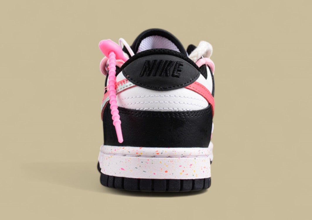 Nike Dunk Low "Vitality Multi Color" – Custom Pink Drip Triple Swoosh Deconstructed Shoe