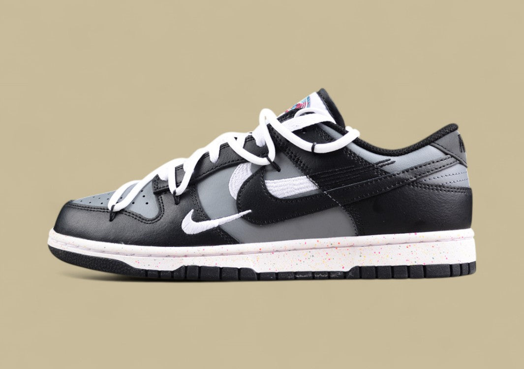 Nk Dunk Low "Multi Color" Vitality Three Hook Custom Edition Deconstruction Strap Casual Sneakers