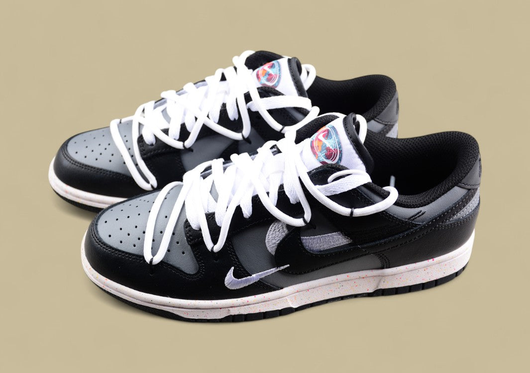 Nk Dunk Low "Multi Color" Vitality Three Hook Custom Edition Deconstruction Strap Casual Sneakers
