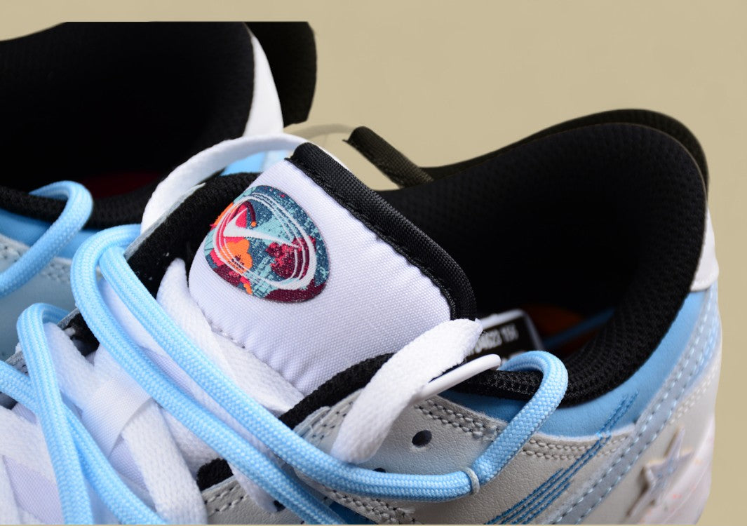 Nike Dunk Low "Multi Color Vitality" – Custom Deconstructed Strap Sneakers with Triple Swoosh