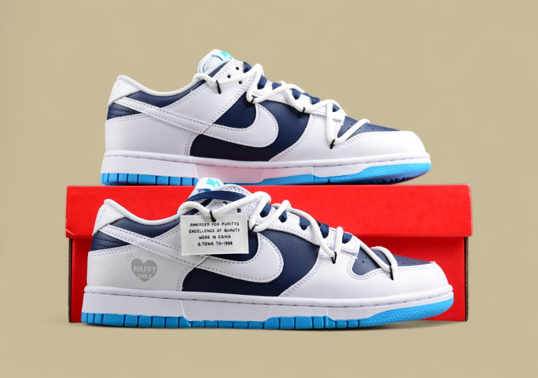 Nk Dunk Low Navy Blue Heart Deconstruction SB Strap Low Top Casual Shoes