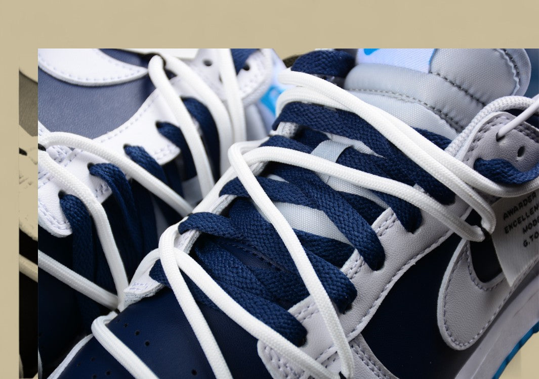 Nk Dunk Low Navy Blue Heart Deconstruction SB Strap Low Top Casual Shoes