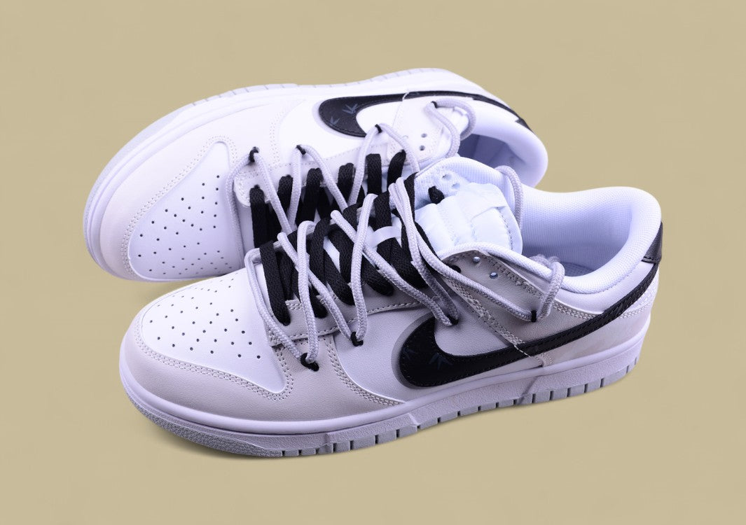 Nk Dunk Low New Chinese Style Bamboo Gray Camouflage Gray and White Sb Strap Low-top Casual Shoes