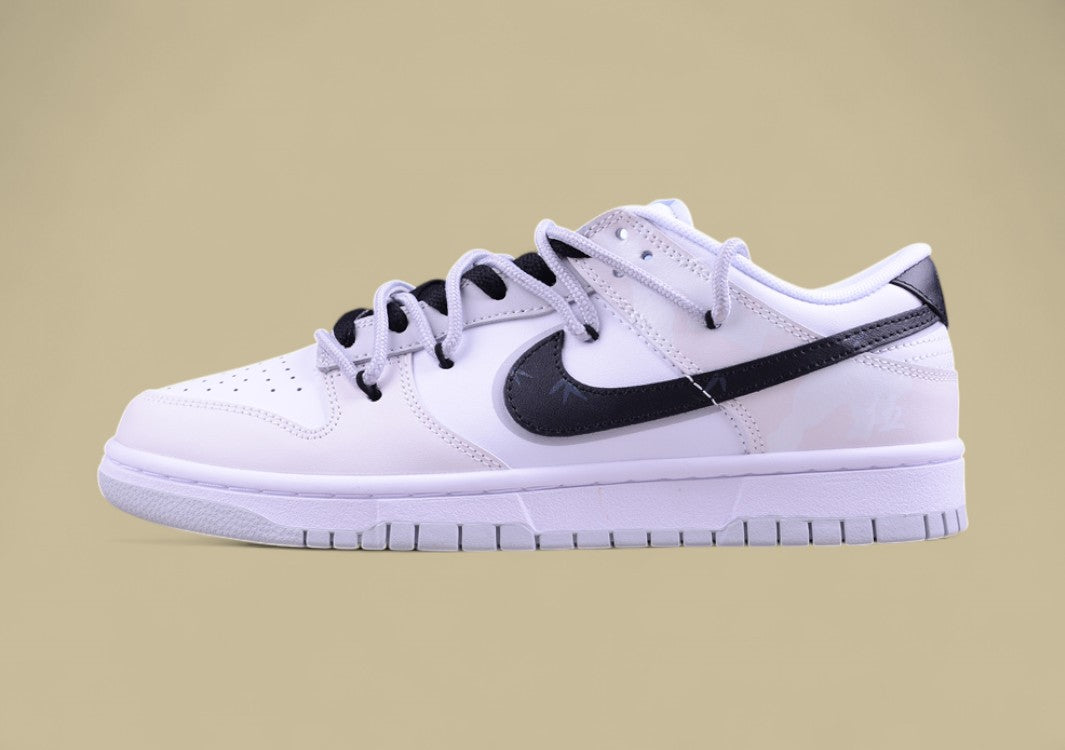 Nk Dunk Low New Chinese Style Bamboo Gray Camouflage Gray and White Sb Strap Low-top Casual Shoes